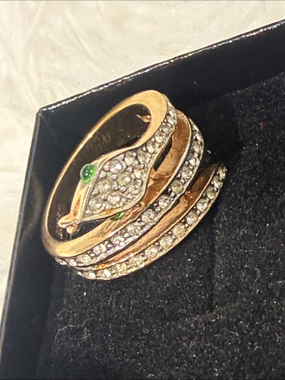 18K GE Gold tone Snake Wrap Ring